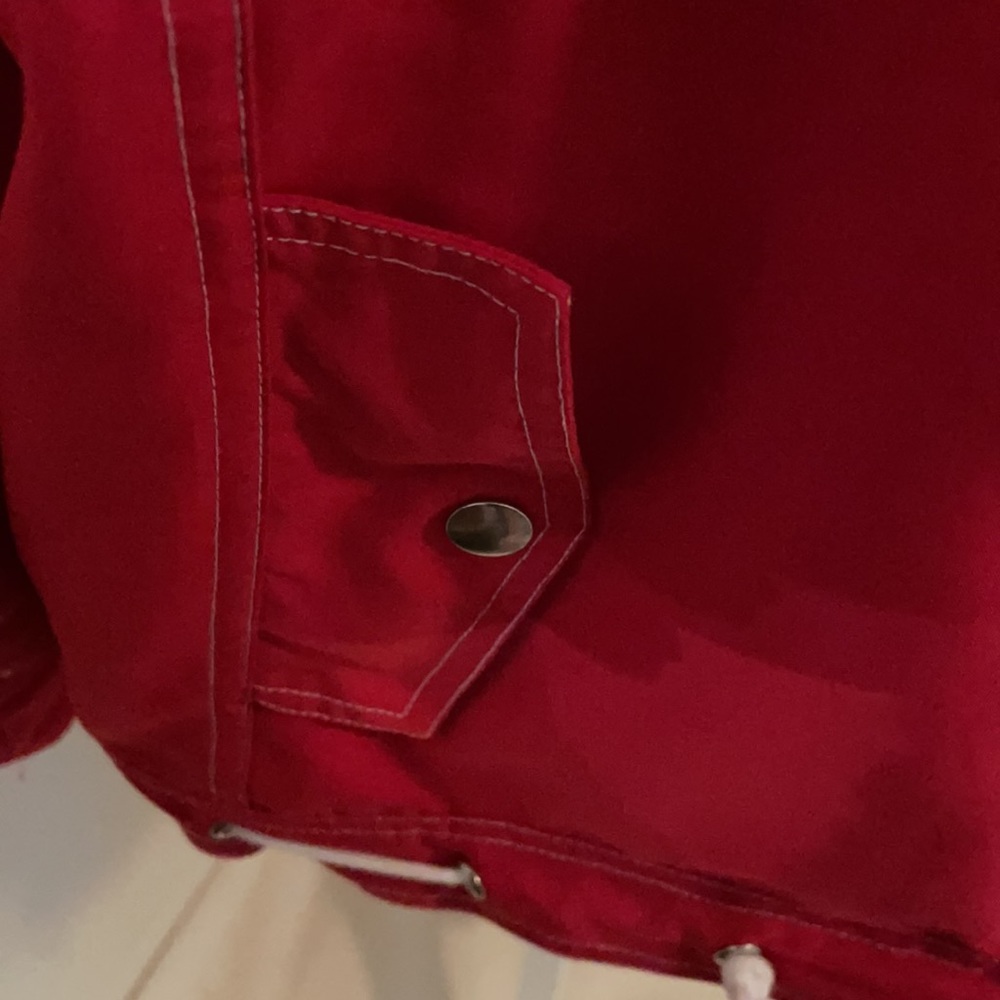 Teddi Petite Women’s Hooded Lightweight Jacket Size PM in Red - Picture 4 of 10